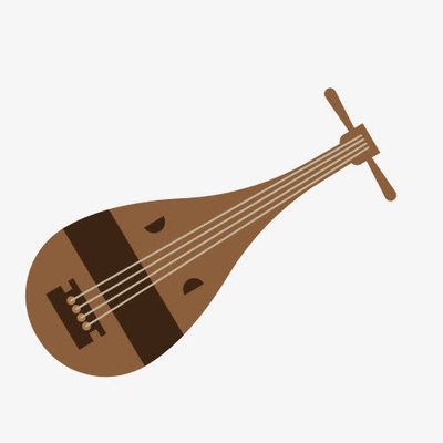 中国风卡通琵琶高清素材 传统乐器与现代设计的完美融合